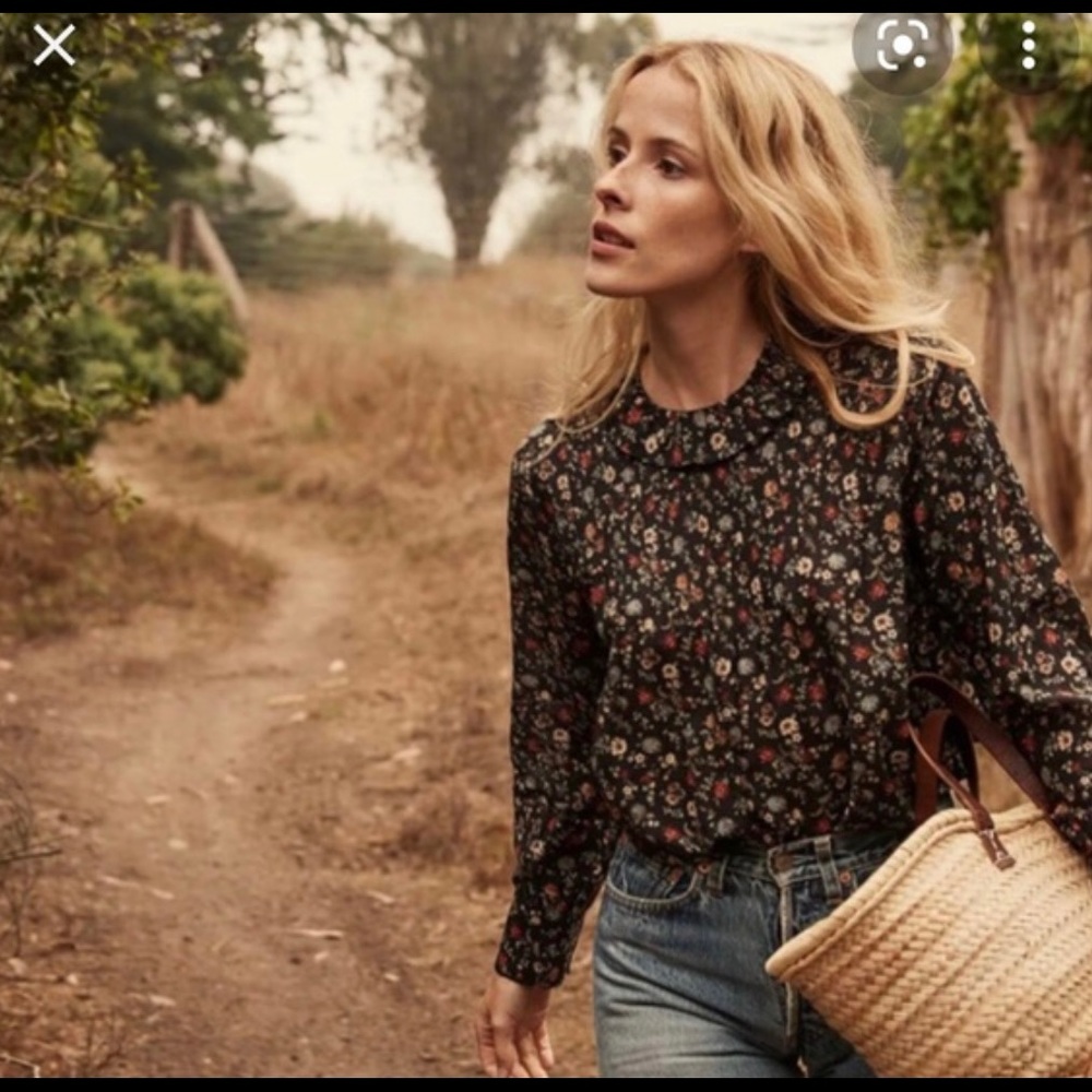 Doen Plum Top - Campagne Floral Size Small
